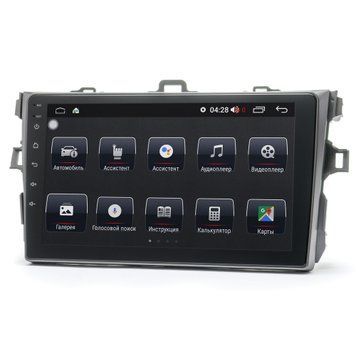 Штатна магнітола Prime-X 22-003/9B, 4+32, 4G. TOYOTA Corolla 2007-2013 (сірий) PX17542 фото