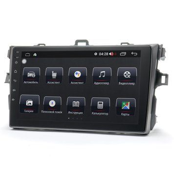 Штатна магнітола Prime-X 22-505/9M 2K, 4+64, 4G. TOYOTA Corolla 2007-2013 (чорний) PX17591 фото